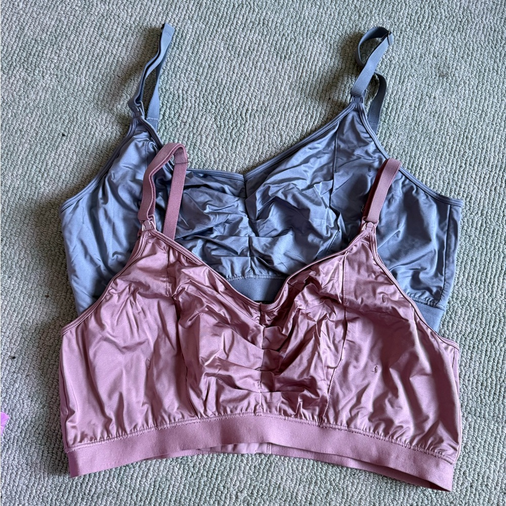 Bodily The Everything Nursing & Pumping Bras - Rose and Gray (2-Pack)